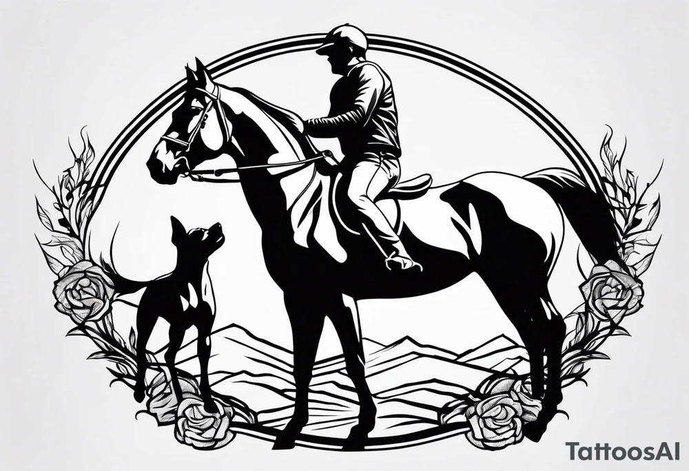 Horse and dog tattoo idea