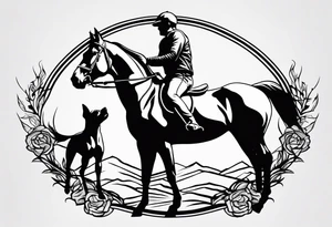 Horse and dog tattoo idea