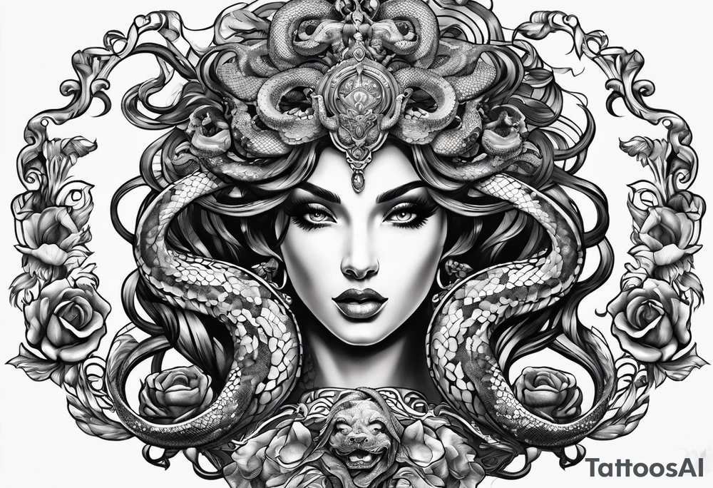 Medusa
Include snake heads tattoo idea