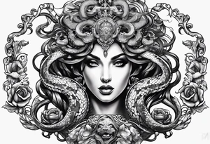 Medusa
Include snake heads tattoo idea