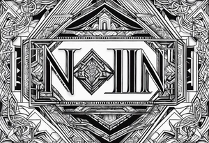 Write the word NAIN in a creative way tattoo idea