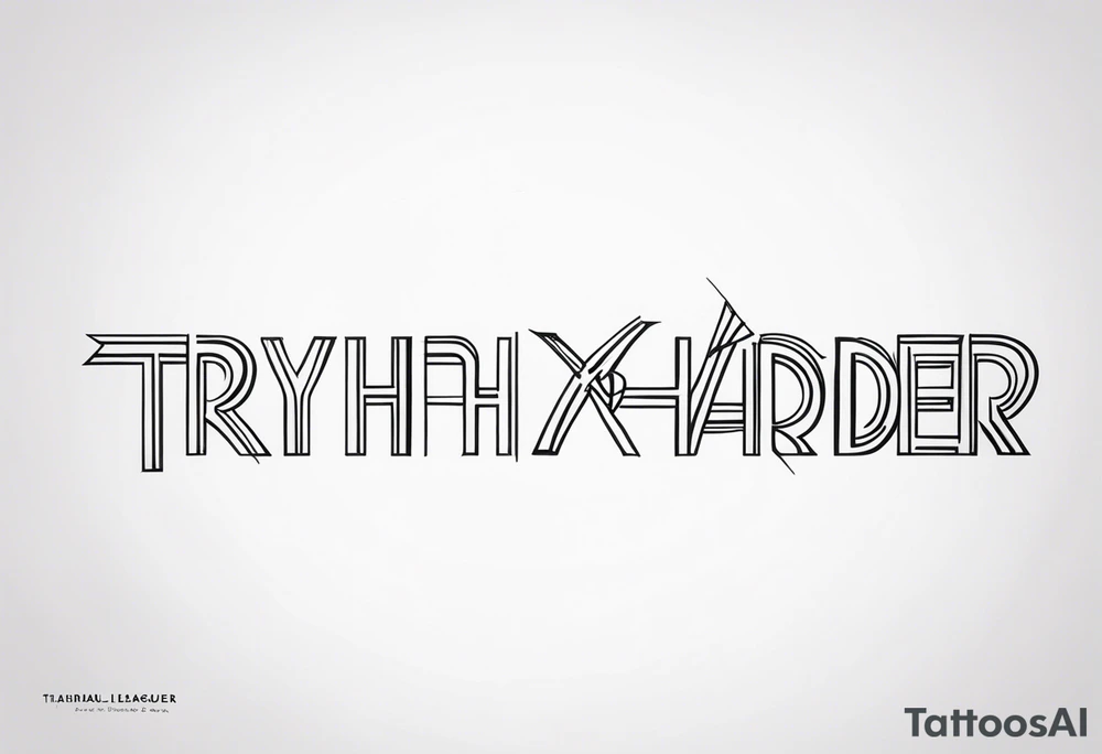 “Try harder” in another language tattoo idea