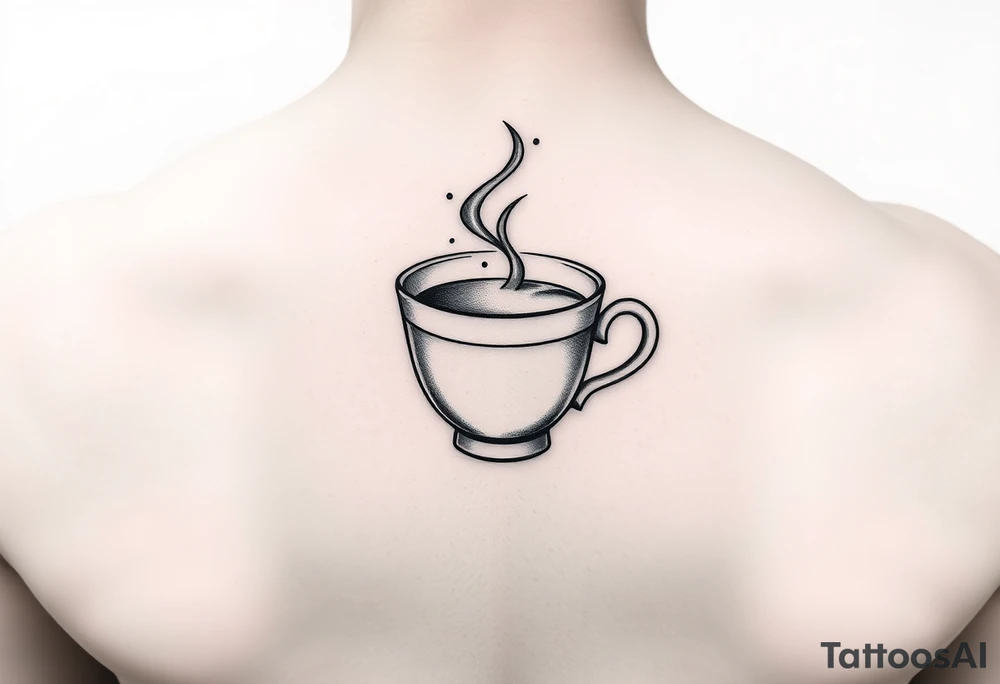 Cute cup of tea tattoo idea