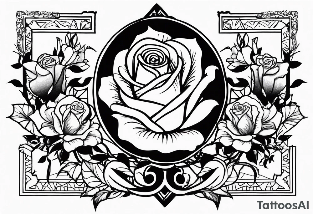 tattoo with the dates 1980 1960 1986 with roses tattoo idea