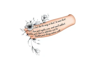 Lost who is hurt and trying to recover from addiction with quotes tattoo idea