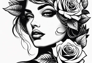 Rose Headed Girl tattoo idea