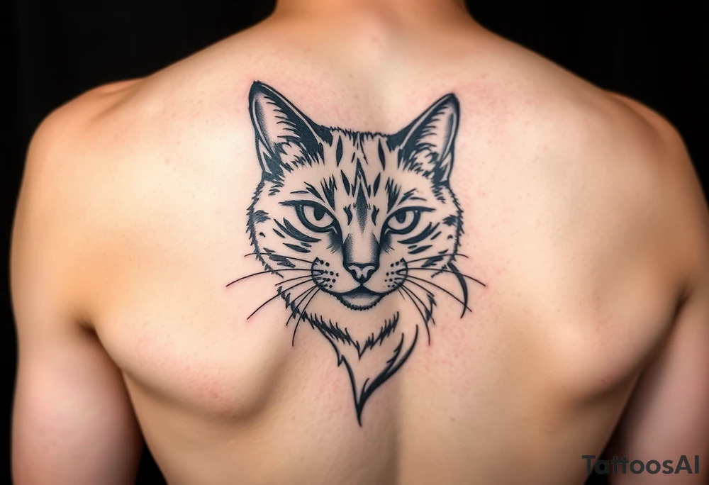 black cat tattoo idea