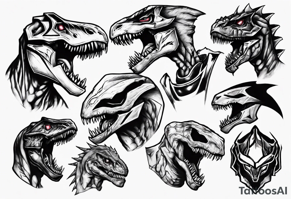 mighty morphin power rangers tyrannosaurus 
Christopher tattoo idea