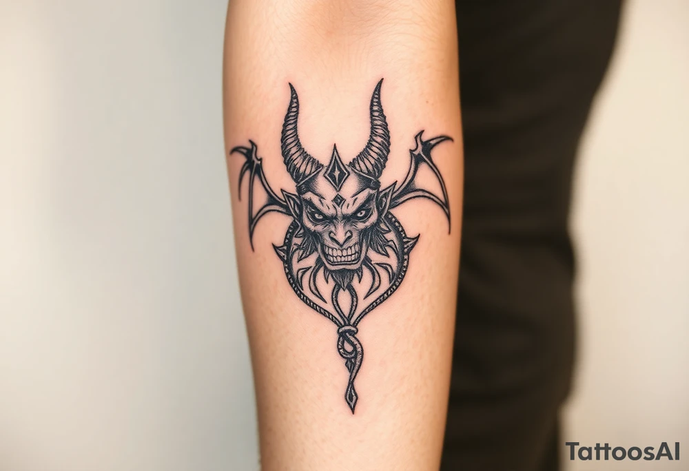 A demon with all aspects of the seven sins tattoo idea