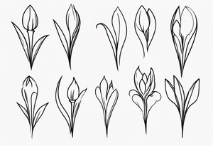 One line snow drop tattoo idea