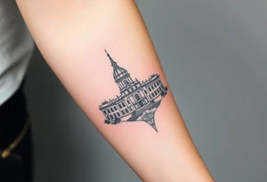 vertikalna tetovaza Beograda na nozi tattoo idea