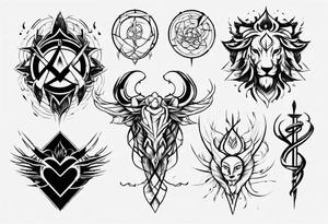 modern tattoo of 
 that represents strength, love and unity tattoo idea