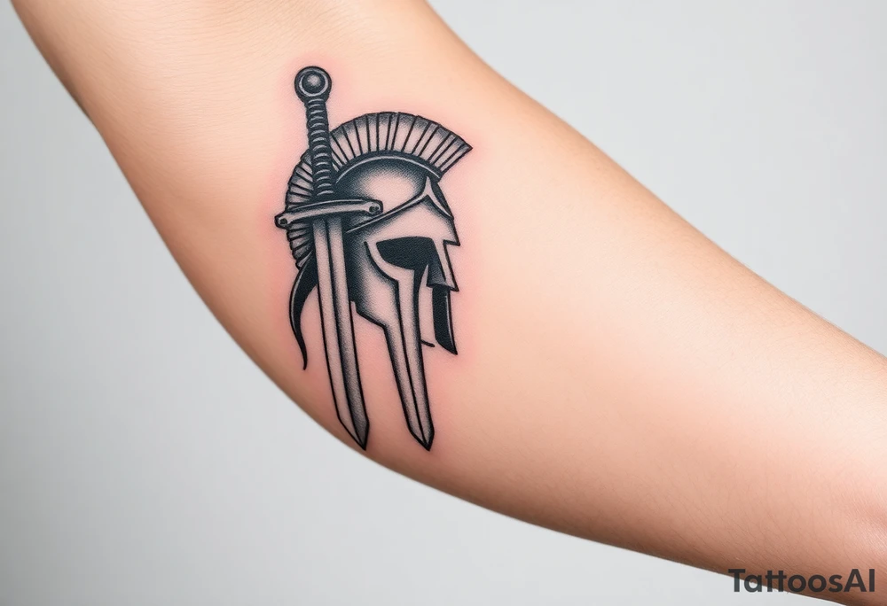 spartan a sword tattoo idea