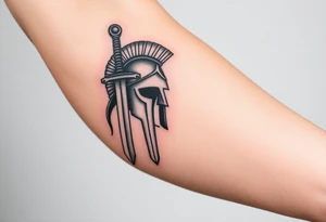 spartan a sword tattoo idea