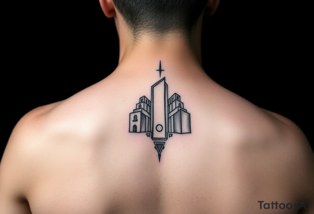 negative space tattoo inspired by the tulum tattoo idea