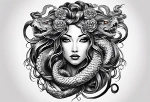Medusa
Include snake heads tattoo idea