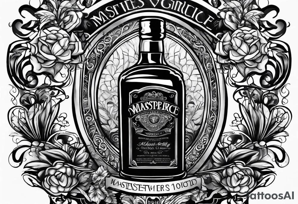 Windsor whiskey bottle tattoo idea