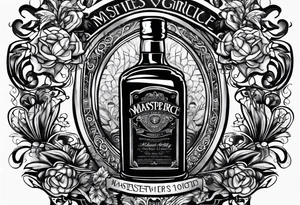 Windsor whiskey bottle tattoo idea