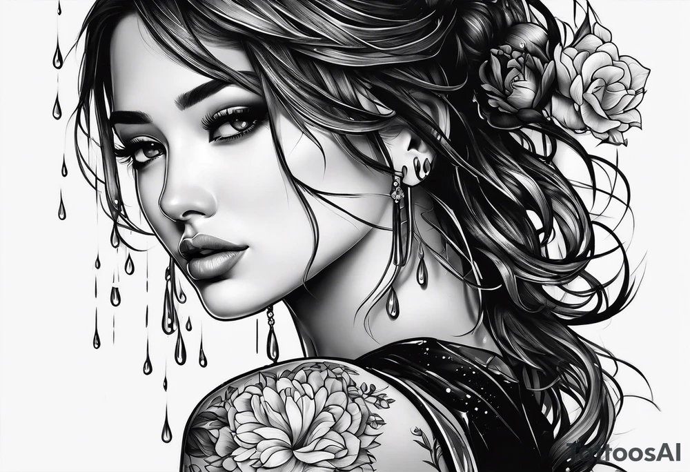 A small tattoo that shows the love for rain tattoo idea