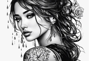 A small tattoo that shows the love for rain tattoo idea