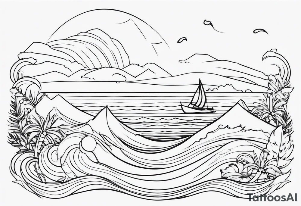 Moana ocean tattoo idea