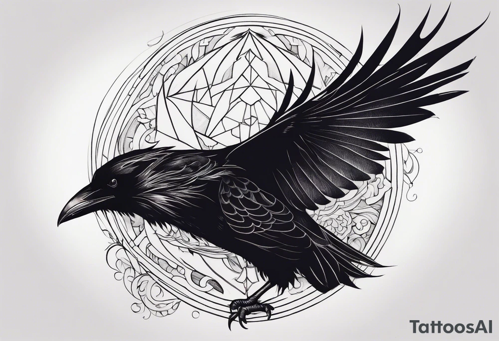 A witch's Raven tattoo idea