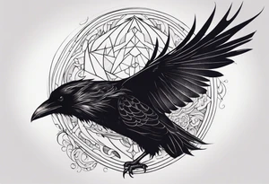 A witch's Raven tattoo idea