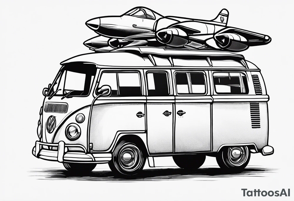 Beach hills plane rugby ball book campervan wine bottle tattoo idea