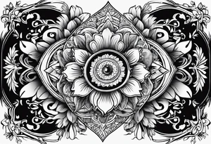 Koordinaten mit Pfote und L und C tattoo idea