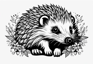 crying hedgehog tattoo idea