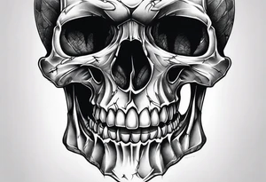 skull mouth open tattoo idea