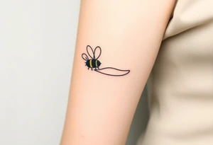 airplane with a bee flying with it tattoo idea