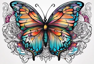butterfly sleeve tattoo idea