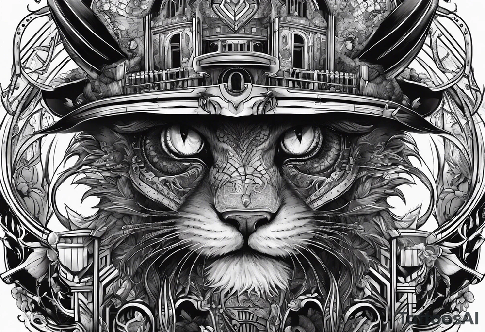 Dystopian couloseum tattoo idea