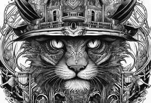 Dystopian couloseum tattoo idea