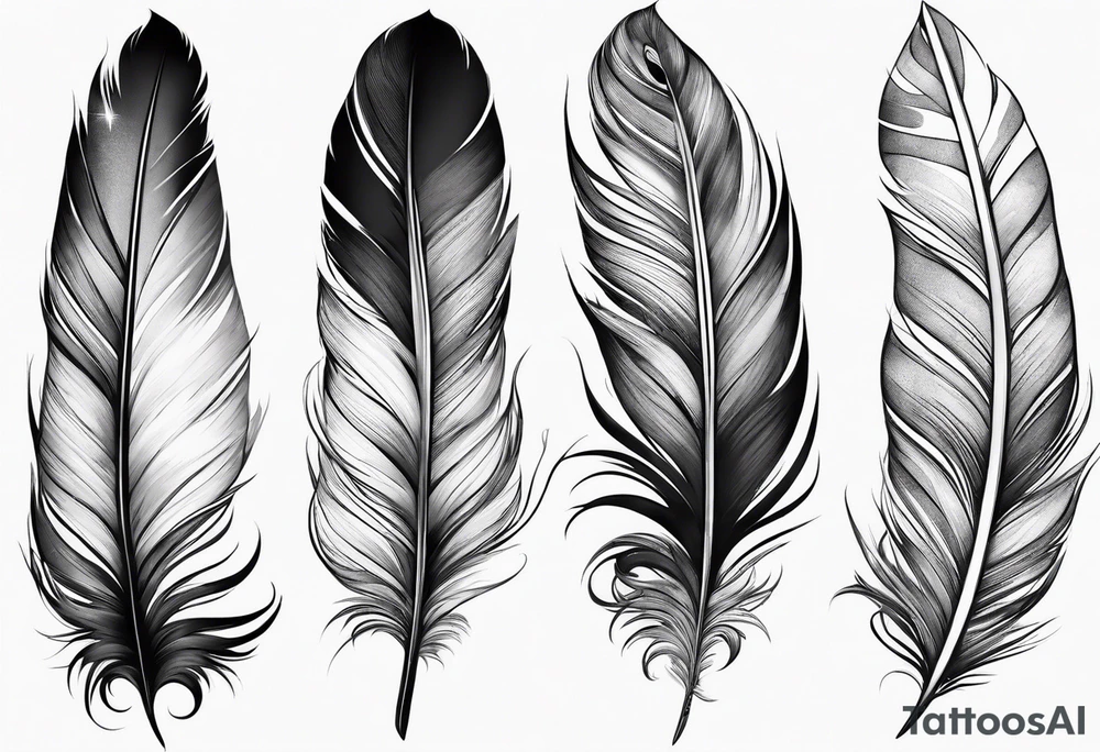 Feather travel tattoo idea