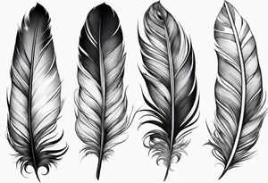 Feather travel tattoo idea