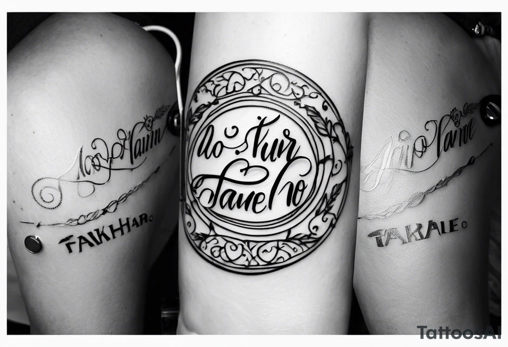 “Do no harm but take no shit” in calligraphy with middle finger and stethoscope for nurse tattoo idea