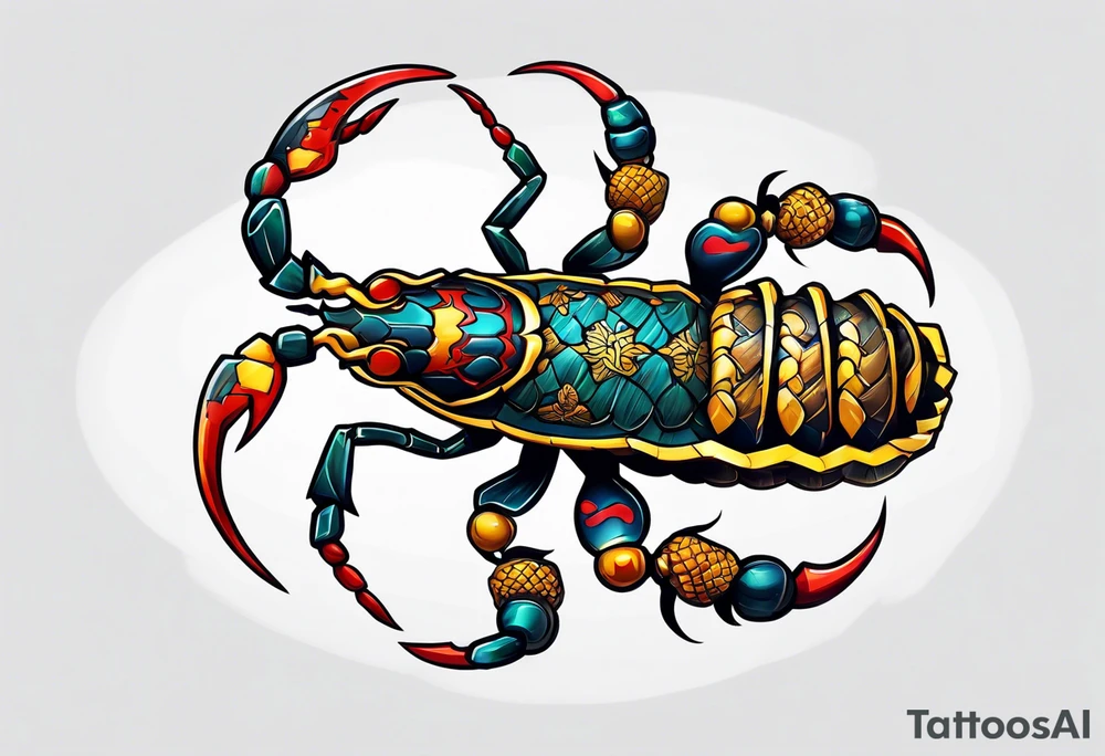 japanese animation scorpion tattoo idea