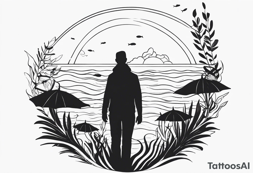 Father daughter matching. Water related. Marine life tattoo idea