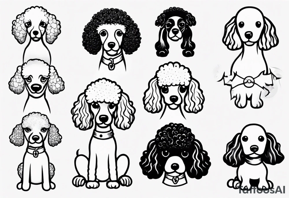Mini Poodle tattoo idea