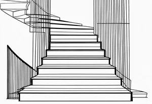 Staircase outline minimalist and simple tattoo idea