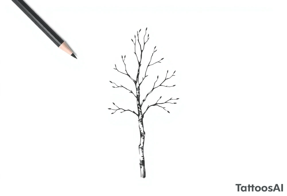 birch tree tattoo idea