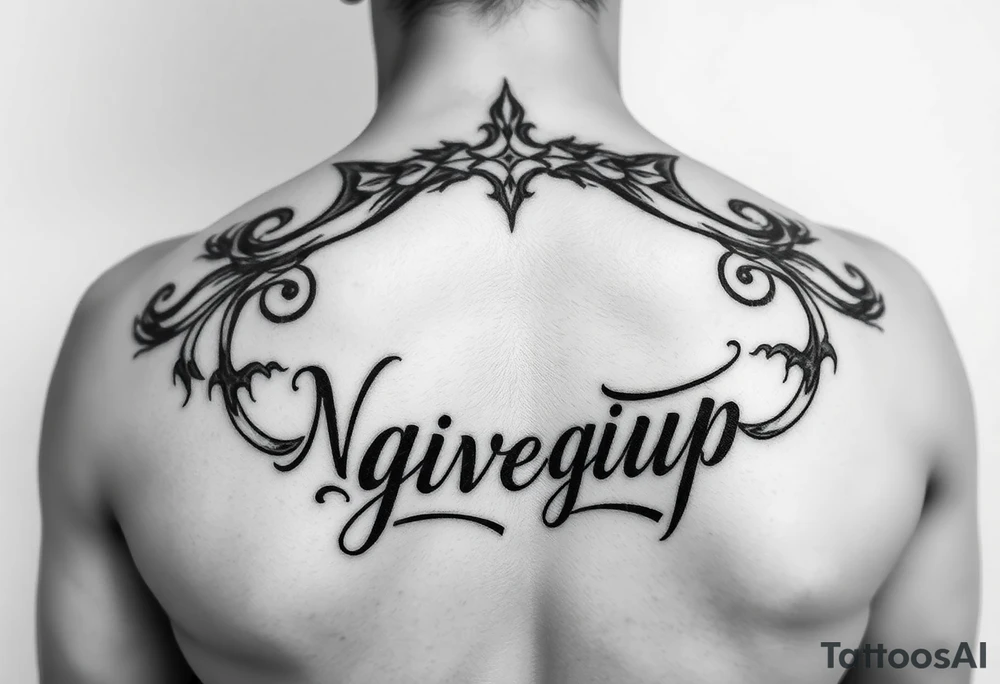 Never give up tattoo idea