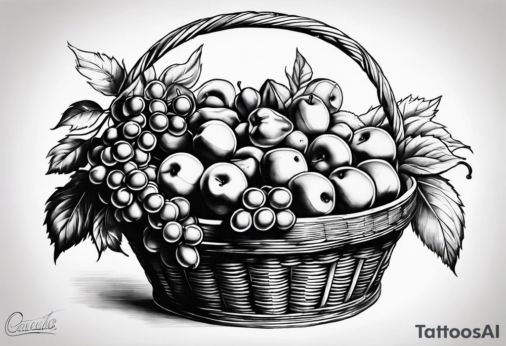 Caravaggio's basket of fruit tattoo tattoo idea