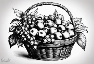 Caravaggio's basket of fruit tattoo tattoo idea