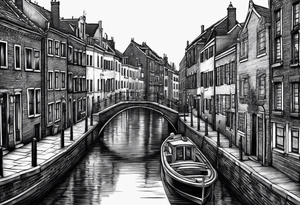 canal houses tattoo idea