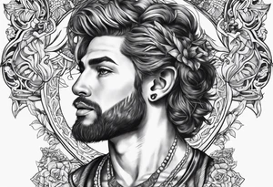 David name in Hebrew tattoo idea