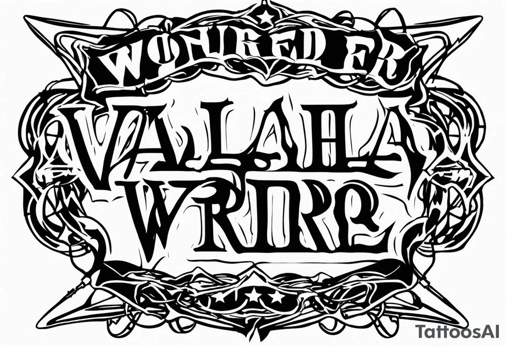 Wounded warrior valhalla barb wire prison tattoo idea