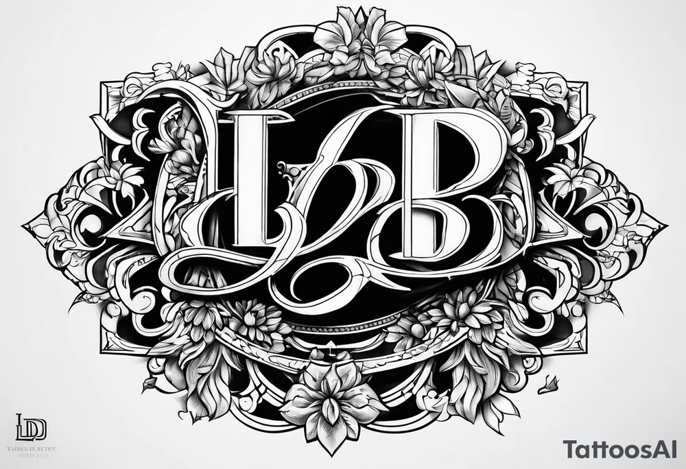 THE LETTERS "LDB" tattoo idea